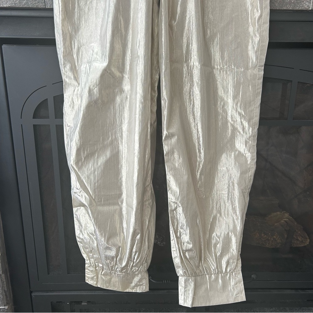 Lovers + Friends Metallic Champagne Trousers - Picture 5 of 9